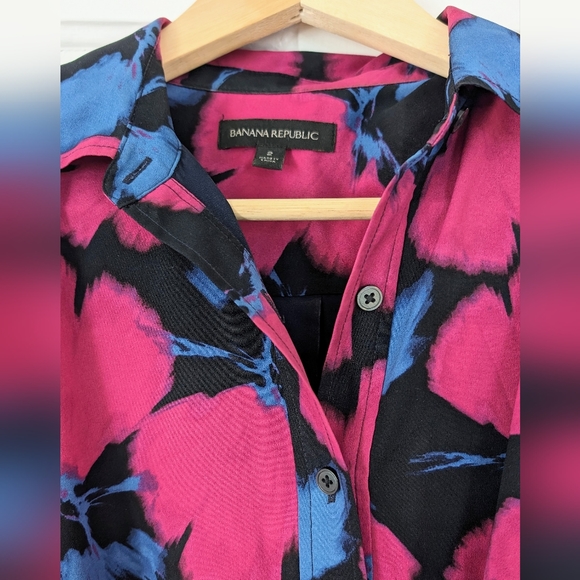 Long floral silk dress - Picture 2 of 4